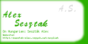 alex sesztak business card